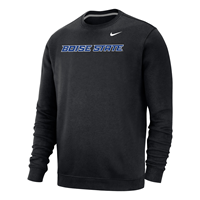 Image of BOISE STATE CREW ATHL WORDMARK CLUB FLC NIKE -  black