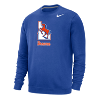 Image of BOISE STATE CREW CF VAULT IDAHO BRONCO LOGO NIKE -  royal