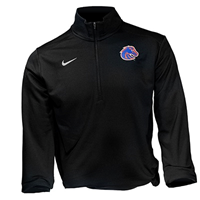 Image of BOISE STATE 1/4 ZIP PACER BRONCO LOGO NIKE -  black