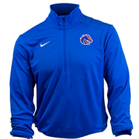 Image of BOISE STATE 1/4 ZIP PACER BRONCO LOGO NIKE -  royal
