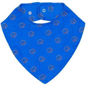 Boise State Infant Bib - Allover Bronco Logo Royal Blue by ZooZatz - main view