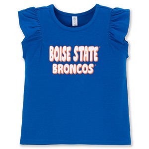 Boise State Toddler Girls’ Tank Top - Stacked Puff Text Royal Blue by ZooZatz - main view