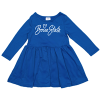 Boise State Toddler Dress Long Sleeve Script Wordmark