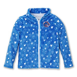 Boise State Toddler Girls’ Puffer Jacket - Heart Pattern Royal Blue by ZooZatz - main view