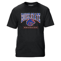 Boise State Tee 3-D Outline Wordmark Over Center Bronco Value