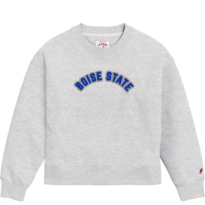 Boise State Women’s Boxy Crewneck - Arch by League Collegiate Wear (SKU 13479596531) Boise State Women’s Boxy Crewneck - Arch by League Collegiate Wear - main view