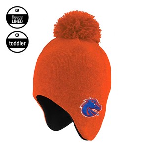 Boise State Toddler Beanie - Earflap Bronco Logo by LogoFit - main view