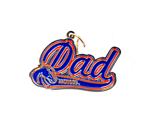 Dad Keychain 3.1 - BOISE STATE DAD KEYCHAIN SWIRL