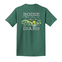 Image of IDAHO TEE STACKED FRONT LOGO BACK MOUNTAIN SCENE -  1