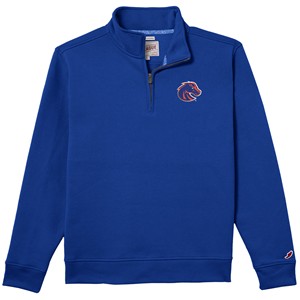 Boise State Quarter Zip - Left Chest Logo by League Collegiate Wear - royal (SKU: 13439422531) Boise State Quarter Zip - Left Chest Logo by League Collegiate Wear - royal