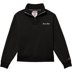 Boise State Women’s Quarter Zip - Script Over Broncos by League -  black