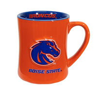 Image of BOISE STATE MUG NEW RELIEF MUG BRONCOS 4 SIDES & HANDLE -  orange