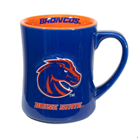 Image of BOISE STATE MUG NEW RELIEF MUG BRONCOS 4 SIDES & HANDLE -  royal