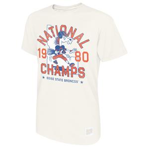 Image of Boise State Tee, 1980 National Champs Throwback by Retro Brand, Vintage White