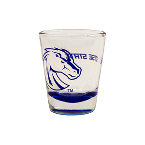 Image of Boise State Shot Glass Colored Bottom Royal