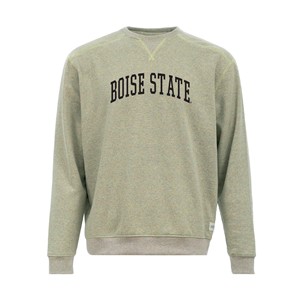 1- Boise State Crewneck Sweatshirt - Recycled Arch Over Broncos, Oat Rainbow by Recover - main view