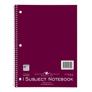 Roaring Spring Wirebound Notebook 10.5 in. x 8 in. - main view