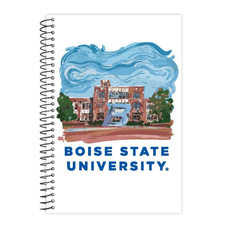 Boise State Spiral Notebook - Stylized Admin Building by Justin Patten (SKU 13475208498) Boise State Spiral Notebook - Stylized Admin Building by Justin Patten - main view