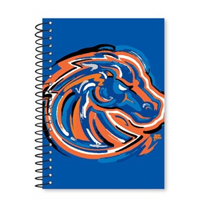 Boise State Spiral Notebook - Stylized Bronco Head by Justin Patten - main view