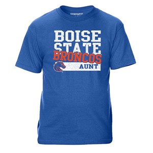 Boise State T-Shirt - Broncos Aunt Over Athletic Logo Royal Blue by CI Sport - main view
