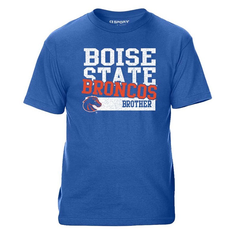 Boise State T-Shirt - Broncos Brother Over Athletic Logo Royal Blue by CI Sport (SKU 13468897656) Boise State T-Shirt - Broncos Brother Over Athletic Logo Royal Blue by CI Sport - main view
