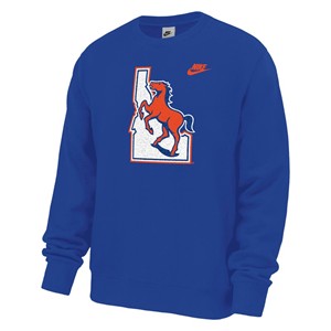 Boise State Crewneck - Blue Turf 40th Anniversary Vault Royal Blue by Nike - main view