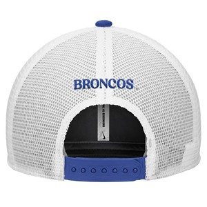 Boise State Rise Trucker Cap - 3D Athletic Logo Over Swoosh Royal Blue and White by Nike - 1 (SKU: 13419653656) Boise State Rise Trucker Cap - 3D Athletic Logo Over Swoosh Royal Blue and White by Nike - 1
