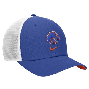 Boise State Rise Trucker Cap - 3D Athletic Logo Over Swoosh Royal Blue and White by Nike - 2 (SKU: 13419653656) Boise State Rise Trucker Cap - 3D Athletic Logo Over Swoosh Royal Blue and White by Nike - 2