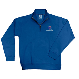 Boise State 1/4 Zip - Mom Logo over Script Royal Blue by CI Sport, Royal Blue - main view