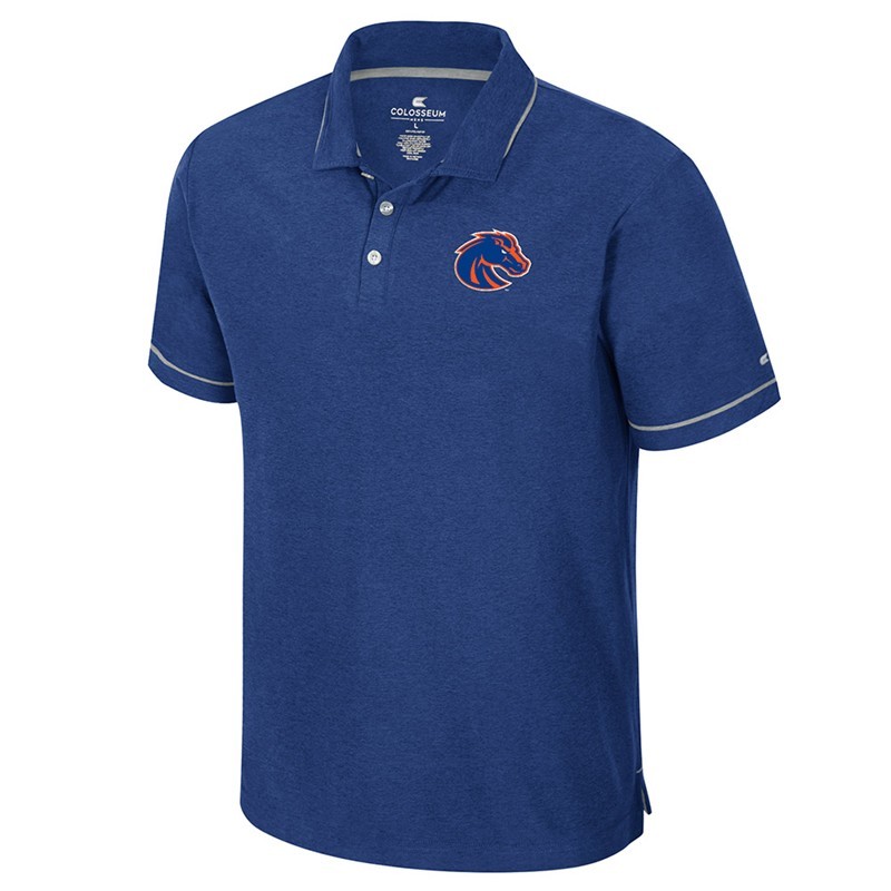 Boise State Polo - Athletic Logo Left Chest Royal Blue by Colosseum (SKU 13429744656) Boise State Polo - Athletic Logo Left Chest Royal Blue by Colosseum - main view