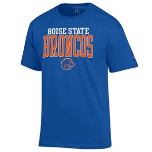 Boise State T-Shirt - Broncos Over Logo Royal Blue by Champion - main view