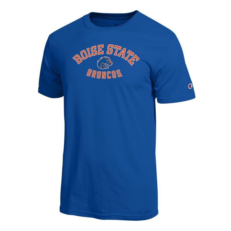 Boise State T-Shirt - Applique Logo Between Wordmarks by Champion (SKU 13453541656) Boise State T-Shirt - Applique Logo Between Wordmarks by Champion - main view