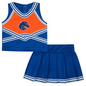 Boise State Toddler Girls Cheer Set Two Piece Royal Blue and Orange by Colosseum - main view