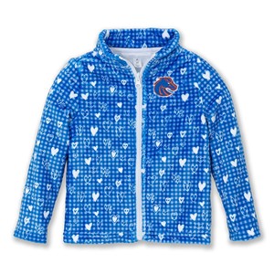 Boise State Toddler Girls’ Puffer Jacket - Heart Pattern Royal Blue by ZooZatz - main view