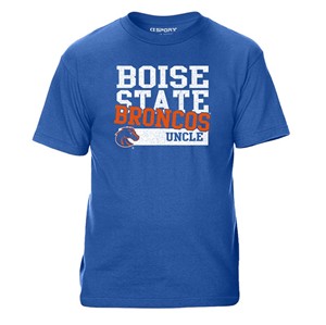 Boise State T-Shirt - Broncos Uncle Over Athletic Logo Royal Blue by CI Sport - main view