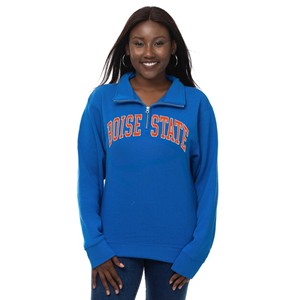 Boise State Women’s Quarter Zip - Arch Wordmark by ZooZatz - main view