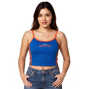 Boise State Women’s Striped Cami Tank - Broncos Wordmark by ZooZats -  royalorange