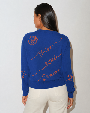Boise State Women’s Sweater - Love Letter Royal Blue by KADYLUXE -  1