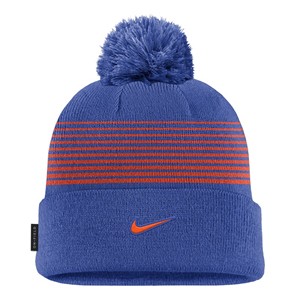 24 - Boise State Youth Beanie - Orange Lines Pom by Nike -  1