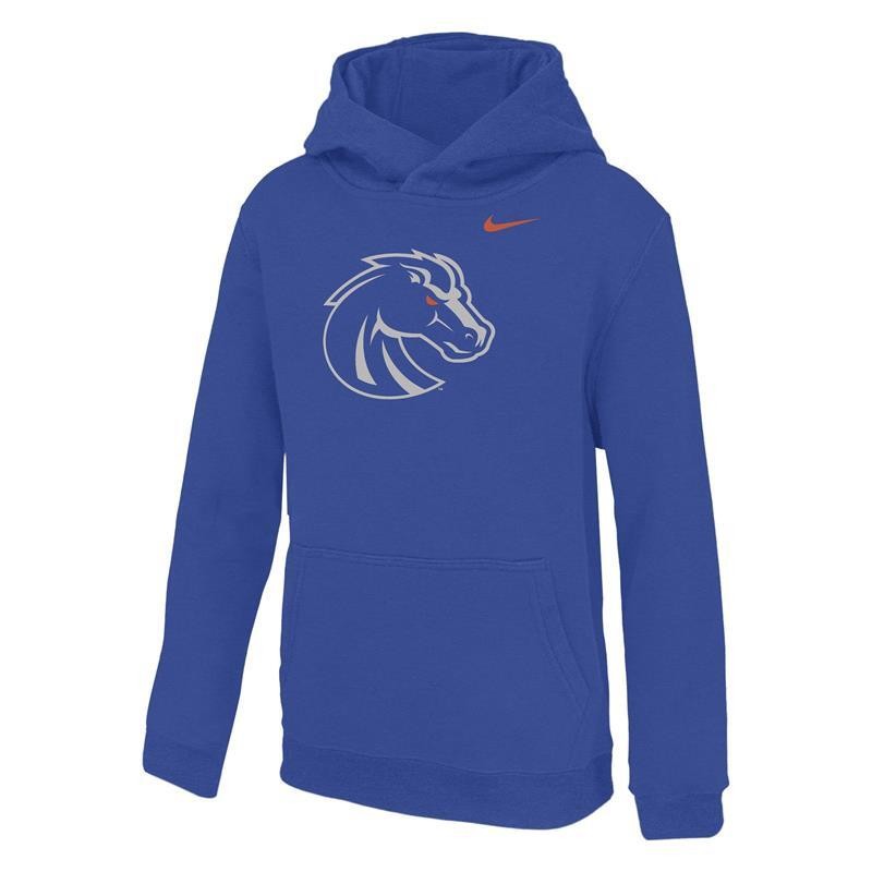 Boise State Youth Hoodie - Logo Royal Royal Blue by Nike (SKU 13422974656) Boise State Youth Hoodie - Logo Royal Royal Blue by Nike - main view