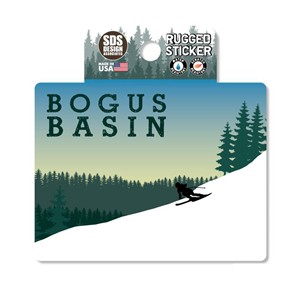 Boise, Id Decal Bogus Basin Skier On Forest Slopes - main view