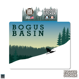 Boise, Id Decal Bogus Basin Skier On Forest Slopes