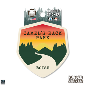 Boise, Id Decal Camel's Back Park Sunset Mtn Trail
