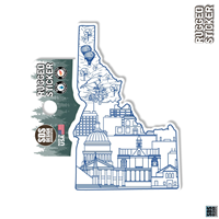 Boise, Id Decal Idaho State Shape-Downtown Details