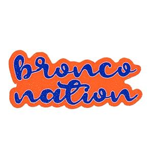 Boise State Decal Bronco Nation Script Design