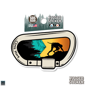 Decal Climb More Carabiner