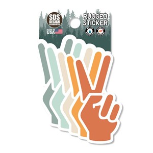 Decal Peace Hands Multi Color - main view