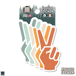 Decal Peace Hands Multi Color