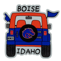 Boise State Decal Boise State Jeep With Bronco On The Back