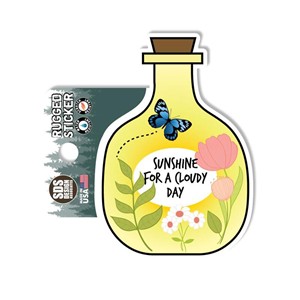 Decal Bottle Of Sunshine For A Cloudy Day - main view